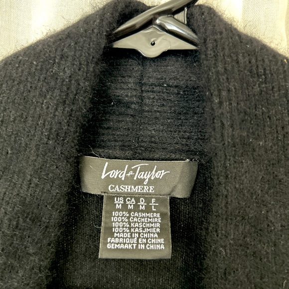 Lord & Taylor Black Cashmere Sweater - Picture 3 of 3